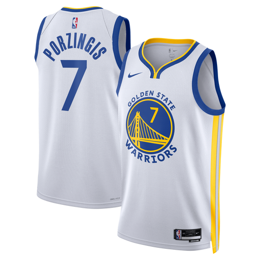 Kristaps Porziņģis Golden State Warriors Association Edition Swingman Jersey - White - Unisex