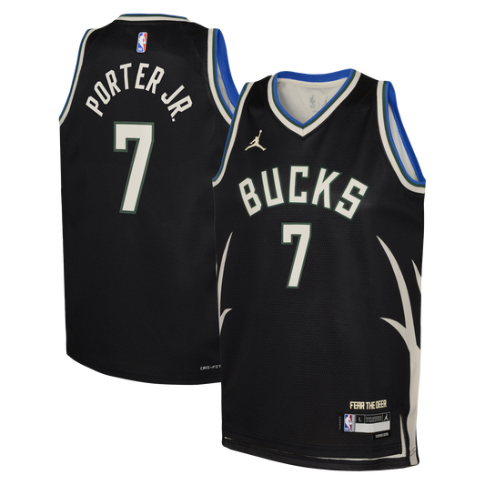 Kevin Porter Jr. Milwaukee Bucks Statement Edition Swingman Jersey - Hunter Green - Youth