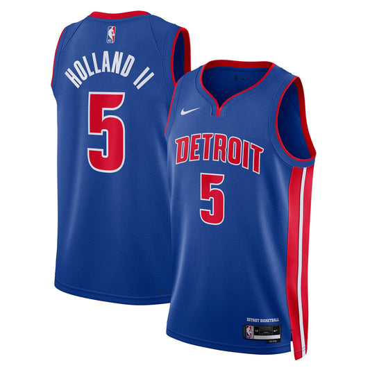 Ron Holland II Detroit Pistons 2024 Swingman Icon Jersey - Blue - Unisex