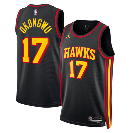 Onyeka Okongwu Atlanta Hawks Statement Edition Swingman Jersey - Black - Unisex