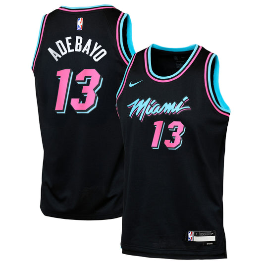 Bam Adebayo Miami Heat 2025/26 City Edition Swingman Jersey - Black - Youth