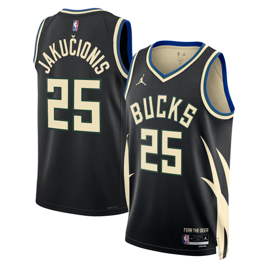 Kasparas Jakučionis Milwaukee Bucks Statement Edition Swingman Jersey - Hunter Green - Unisex