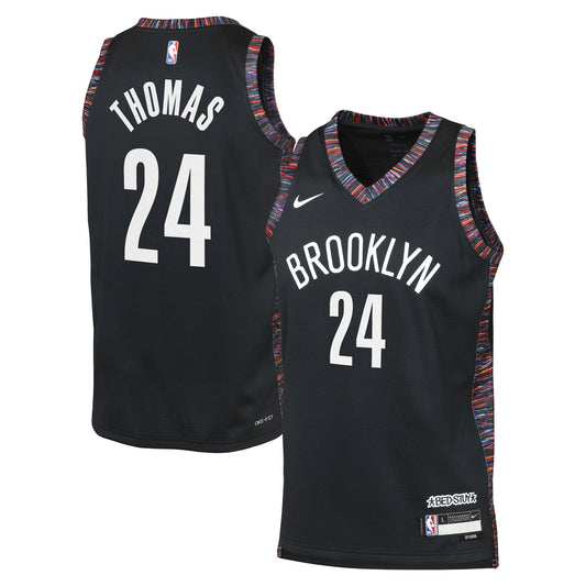 Cam Thomas Brooklyn Nets 2025/26 City Edition Swingman Jersey - Black - Youth
