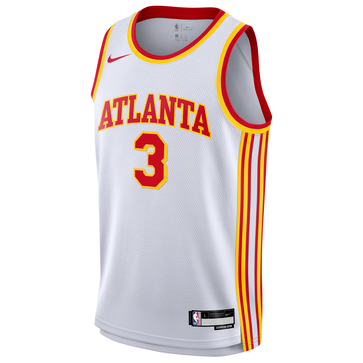 CJ McCollum Atlanta Hawks Association Edition Swingman Jersey - White - Youth