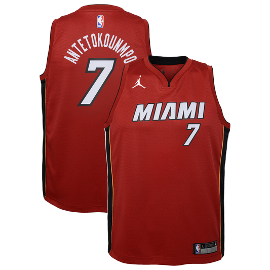 Giannis Antetokounmpo Miami Heat Statement Edition Swingman Jersey - Red - Youth