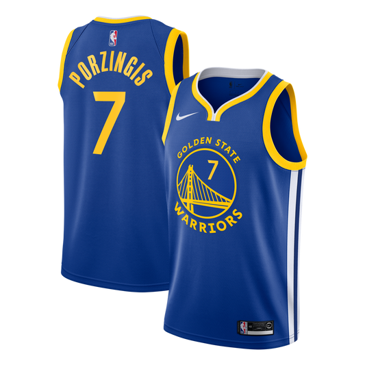 Kristaps Porziņģis Golden State Warriors Icon Edition Swingman Jersey - Royal - Youth