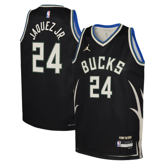 Jaime Jaquez Jr. Milwaukee Bucks Statement Edition Swingman Jersey - Hunter Green - Youth