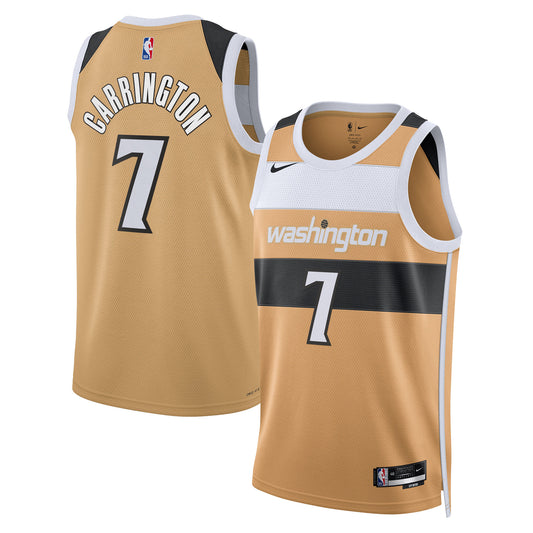 Carlton Carrington Washington Wizards 2025/26 City Edition Swingman Jersey - Tan - Unisex