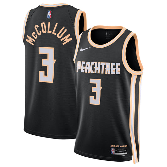 CJ McCollum Atlanta Hawks 2025/26 City Edition Swingman Jersey - Black - Unisex