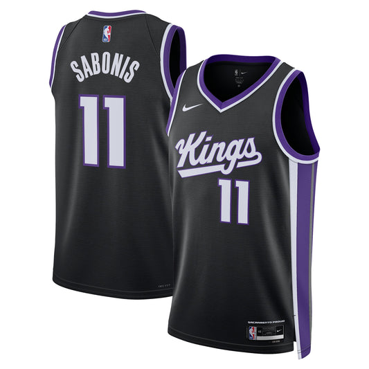 Domantas Sabonis Sacramento Kings Icon Edition Swingman Jersey - Black - Unisex