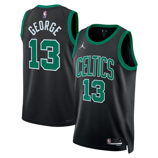 Paul George Boston Celtics Statement Edition Swingman Jersey - Black - Unisex