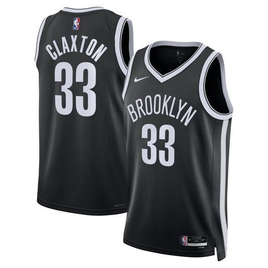 Nic Claxton Brooklyn Nets Icon Edition Swingman Jersey - Black - Unisex
