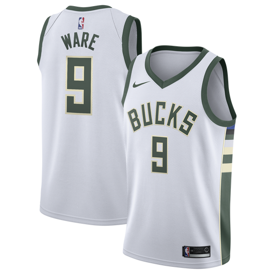 Kel'el Ware Milwaukee Bucks Association Edition Swingman Jersey - White - Youth