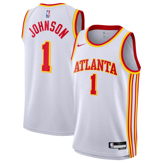 Jalen Johnson Atlanta Hawks Association Edition Swingman Jersey - White - Youth