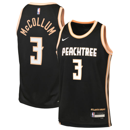 CJ McCollum Atlanta Hawks 2025/26 City Edition Swingman Jersey - Black - Youth