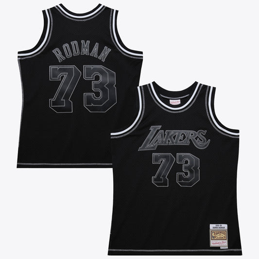 Dennis Rodman Los Angeles Lakers 1998 Contrast 2K Swingman Jersey - Black