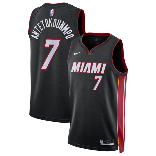 Giannis Antetokounmpo Miami Heat Icon Edition Swingman Jersey - Black - Unisex