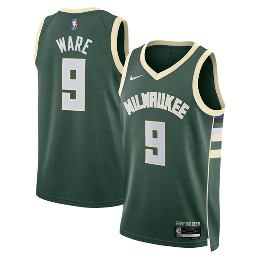 Kel'el Ware Milwaukee Bucks Icon Edition Swingman Jersey - White - Unisex