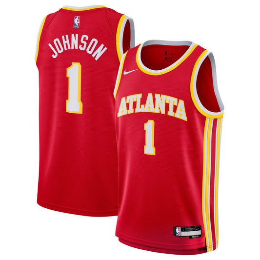 Jalen Johnson Atlanta Hawks Icon Edition Swingman Jersey - Red - Youth