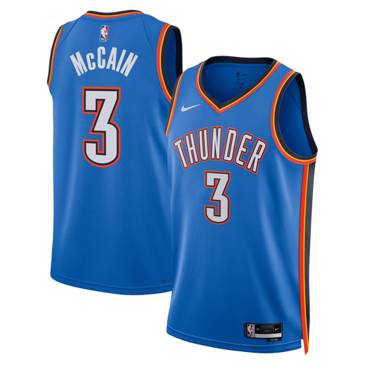 Jared McCain Oklahoma City Thunder Icon Edition Swingman Jersey - Blue - Unisex