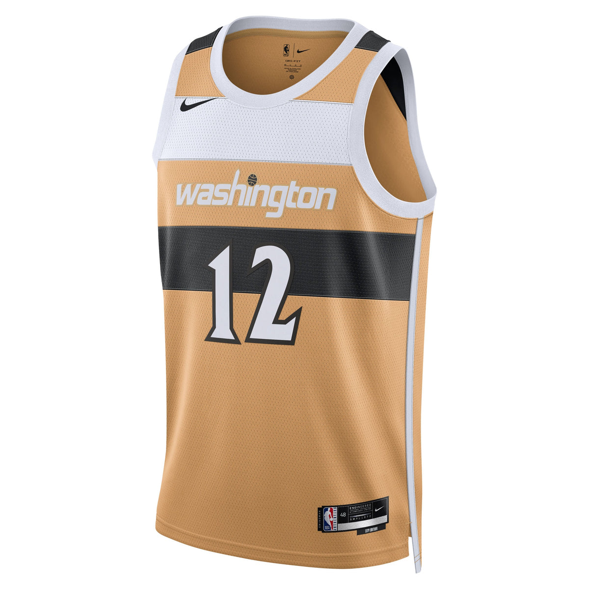 Tre Johnson III Washington Wizards 2025/26 City Edition Swingman Jersey - Tan - Unisex