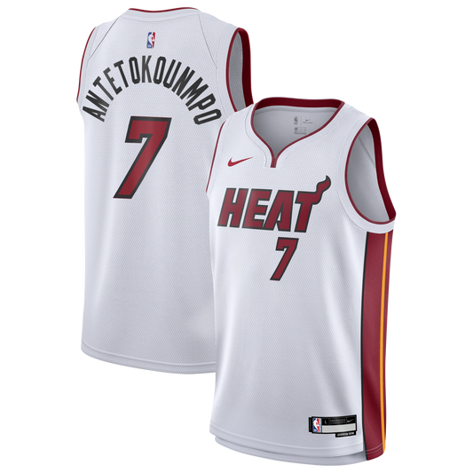 Giannis Antetokounmpo Miami Heat Association Edition Swingman Jersey - White - Youth