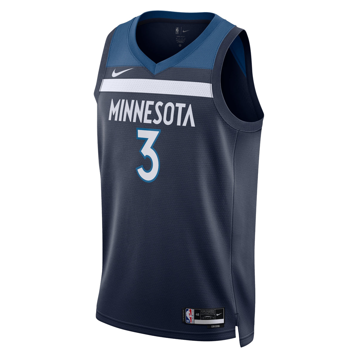 Jaden McDaniels Minnesota Timberwolves Icon Edition Swingman Jersey - Navy - Unisex