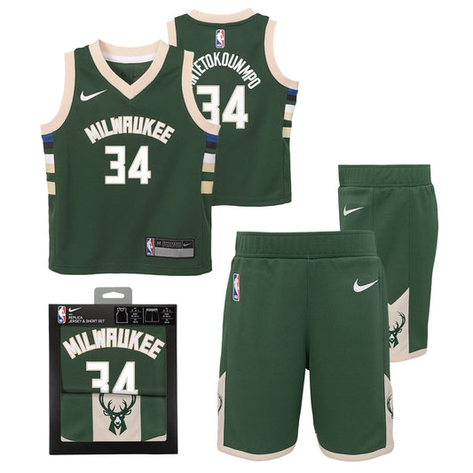 Giannis Antetokounmpo Milwaukee Bucks Replica Icon Jersey - Infant