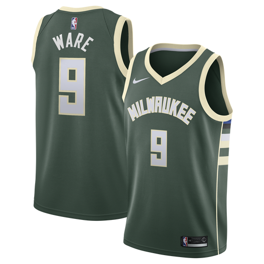 Kel'el Ware Milwaukee Bucks Icon Edition Swingman Jersey - White - Youth