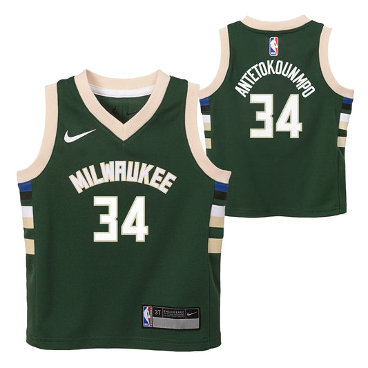 Giannis Antetokounmpo Milwaukee Bucks Replica Icon Jersey - Toddler
