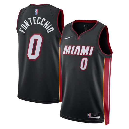Simone Fontecchio Miami Heat Icon Edition Swingman Jersey - Black - Unisex