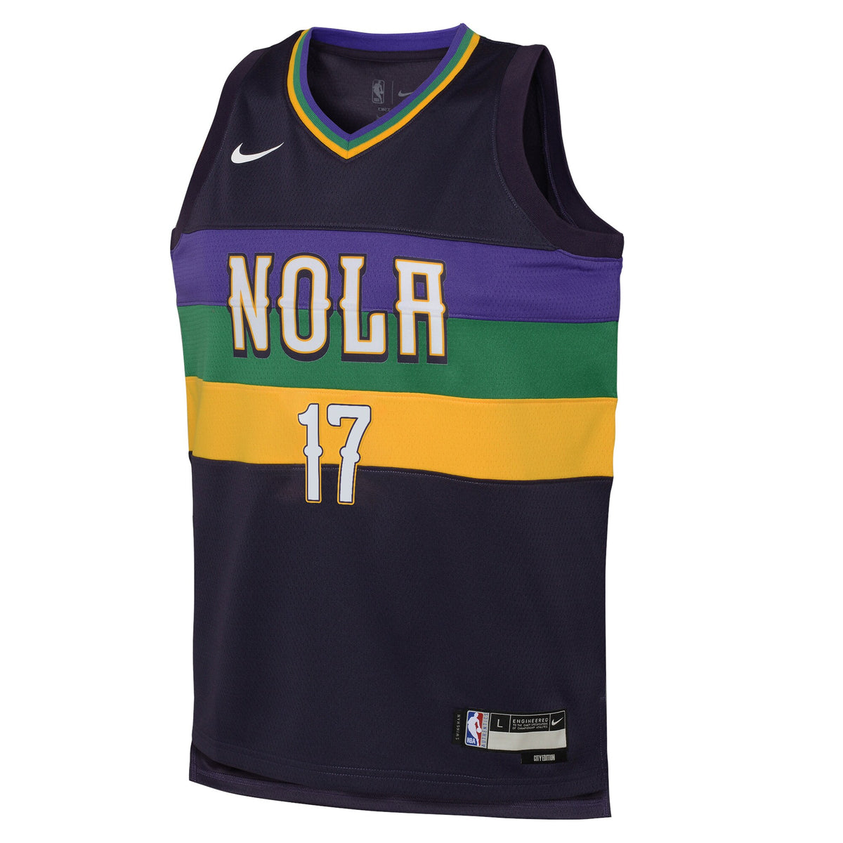 Jonas Valanciunas New Orleans Pelicans City Edition Swingman Jersey - Purple - Youth